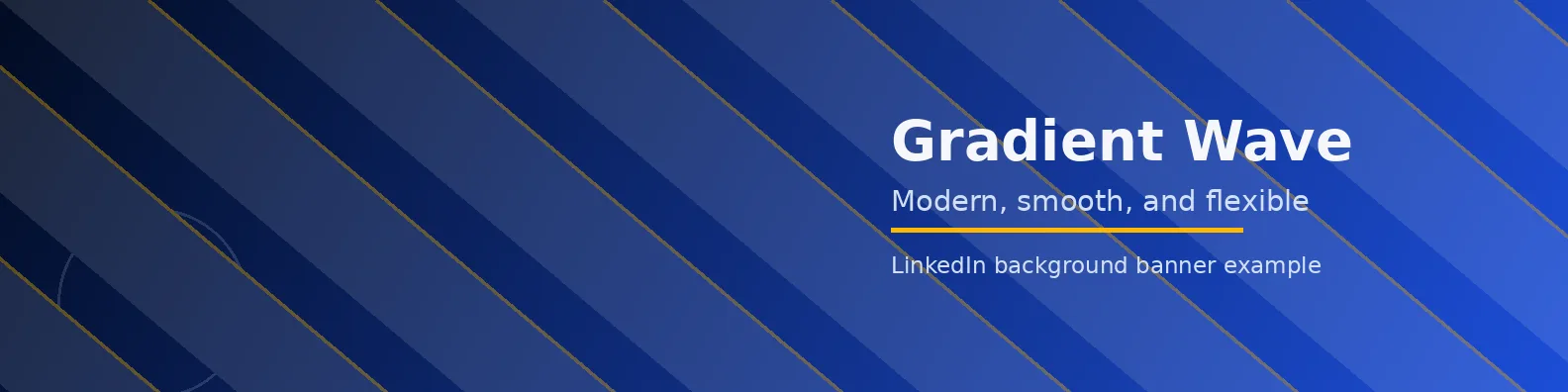 Gradient Wave Banner LinkedIn background banner example