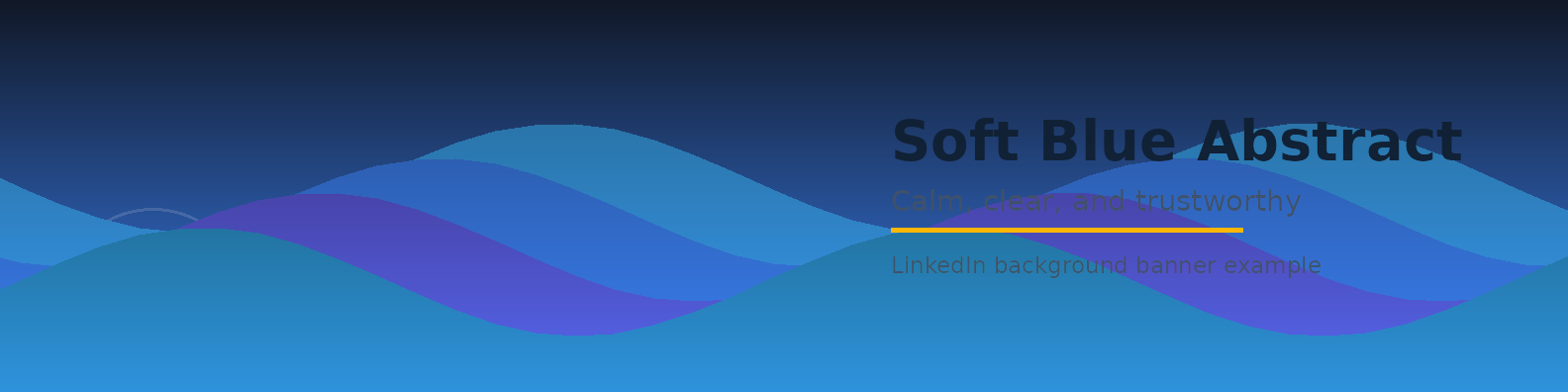 Soft Blue Abstract Banner LinkedIn background banner example