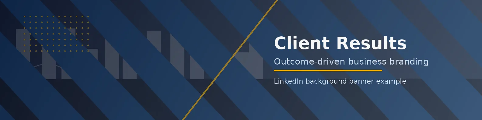 Client Results Banner LinkedIn background banner example