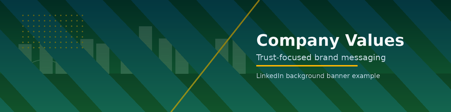 Company Values Banner LinkedIn background banner example
