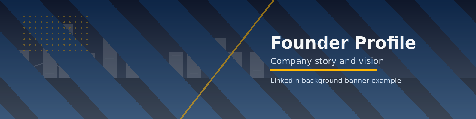 Founder Profile Banner LinkedIn background banner example