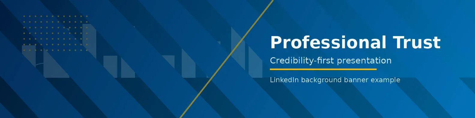 Professional Trust Banner LinkedIn background banner example