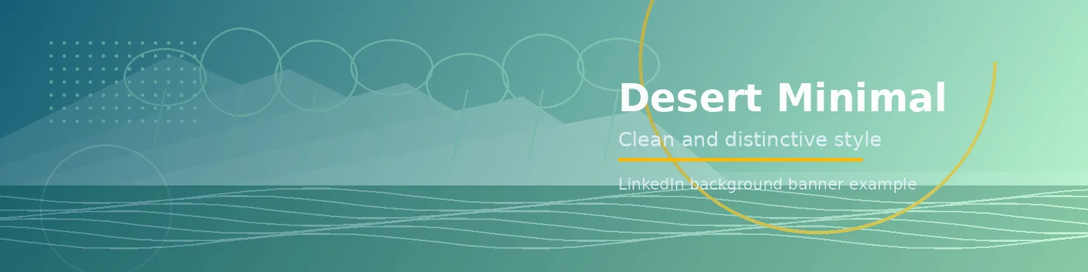 Desert Minimal Banner LinkedIn background banner example