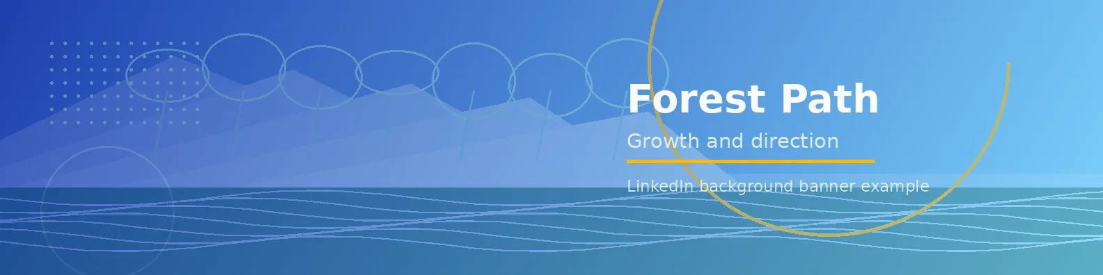 Forest Path Banner LinkedIn background banner example