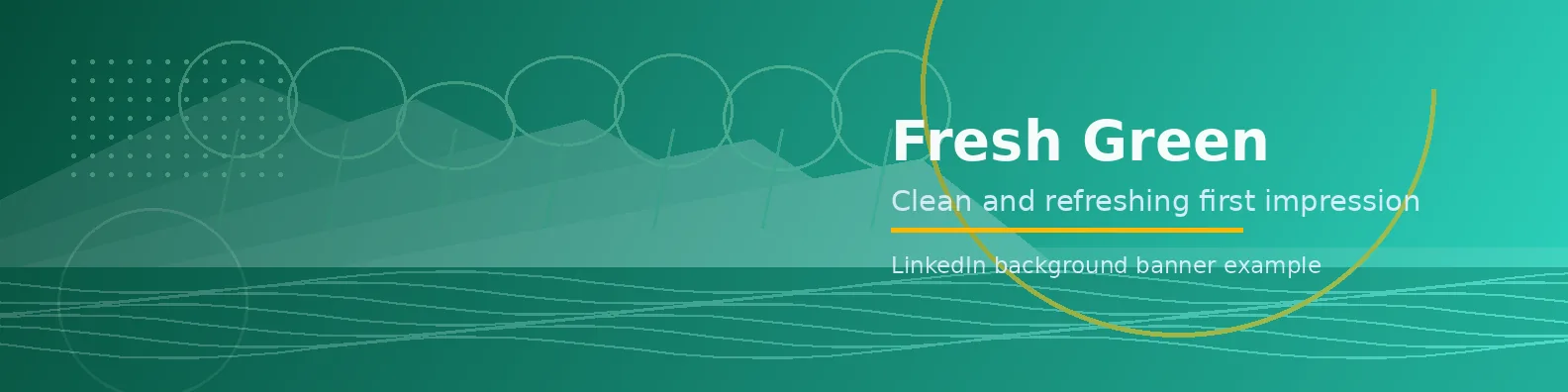 Fresh Green Banner LinkedIn background banner example
