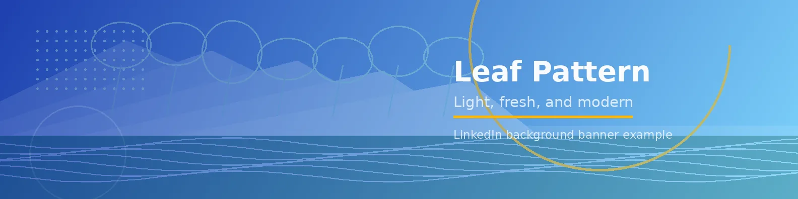 Leaf Pattern Banner LinkedIn background banner example