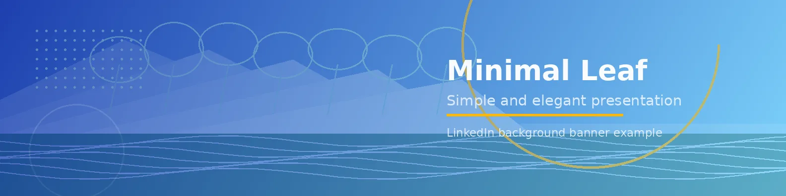 Minimal Leaf Banner LinkedIn background banner example