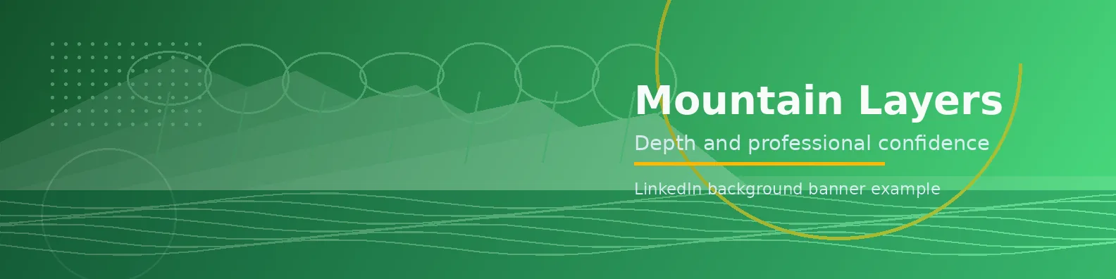 Mountain Layers Banner LinkedIn background banner example