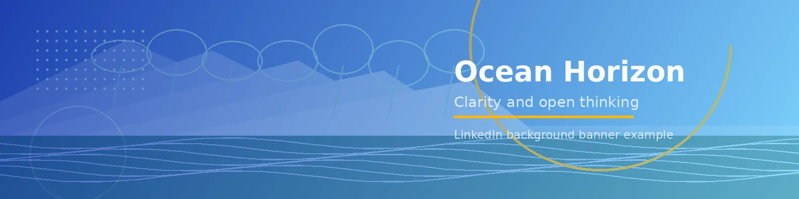 Ocean Horizon Banner LinkedIn background banner example