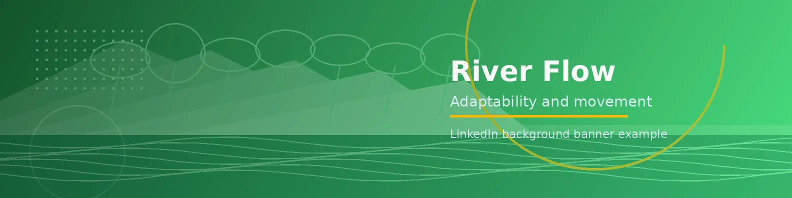 River Flow Banner LinkedIn background banner example