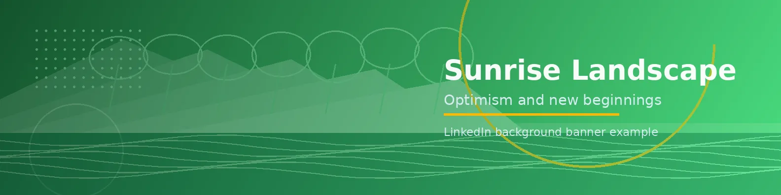 Sunrise Landscape Banner LinkedIn background banner example