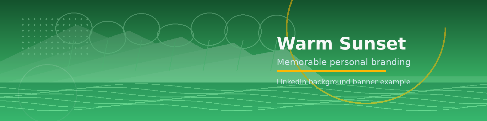 Warm Sunset Banner LinkedIn background banner example