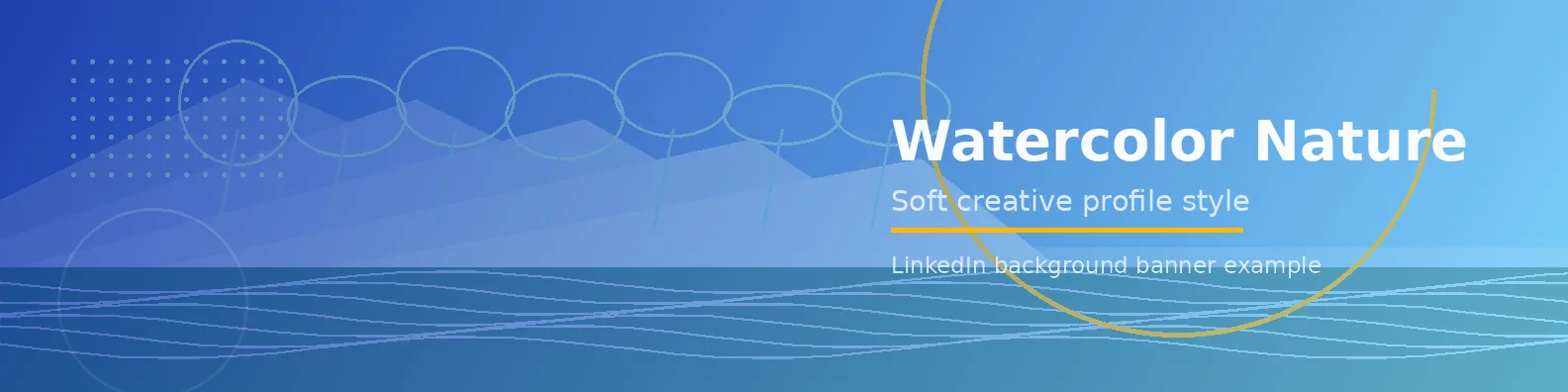 Watercolor Nature Banner LinkedIn background banner example
