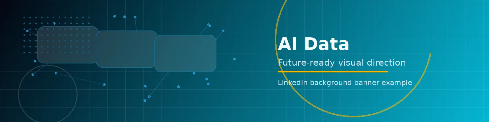 AI Data Banner LinkedIn background banner example