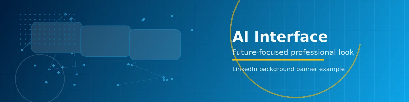AI Interface Banner LinkedIn background banner example