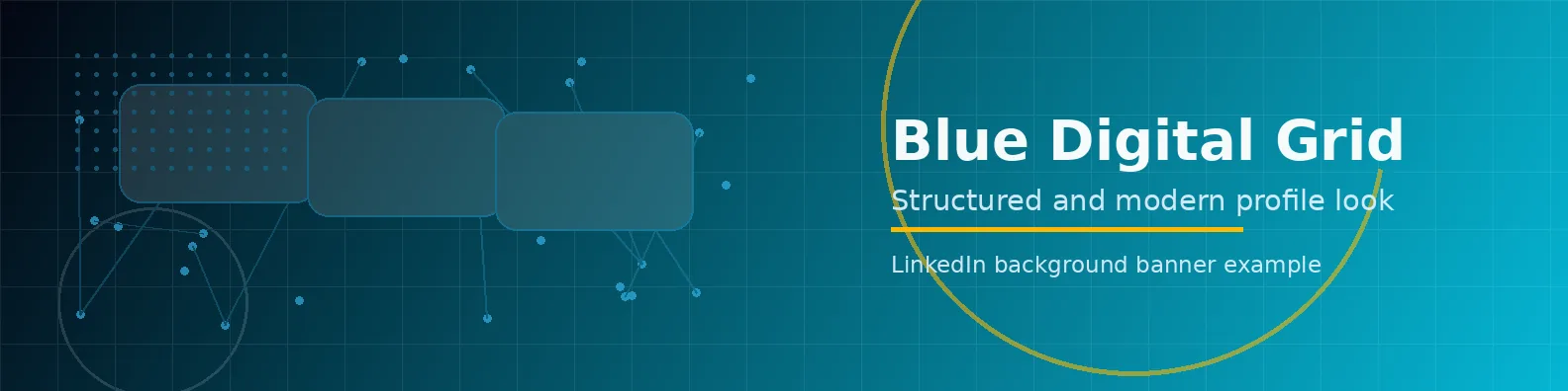 Blue Digital Grid Banner LinkedIn background banner example