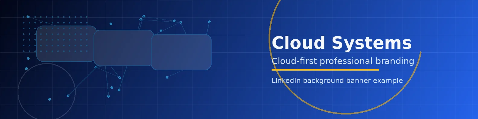 Cloud Systems Banner LinkedIn background banner example