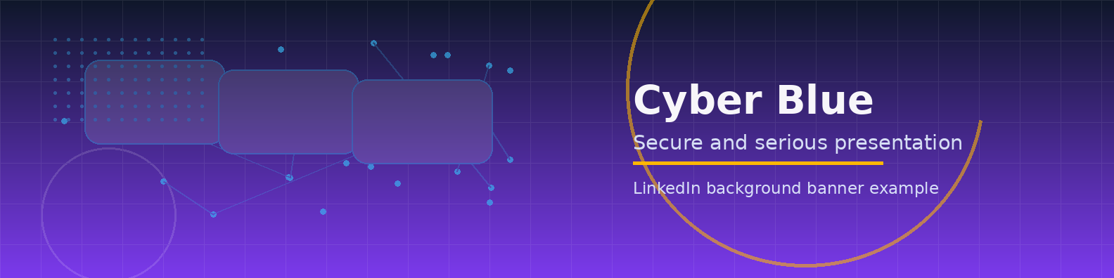 Cyber Blue Banner LinkedIn background banner example