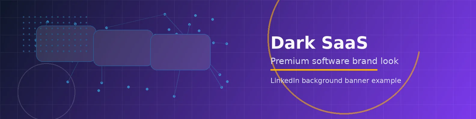 Dark SaaS Banner LinkedIn background banner example