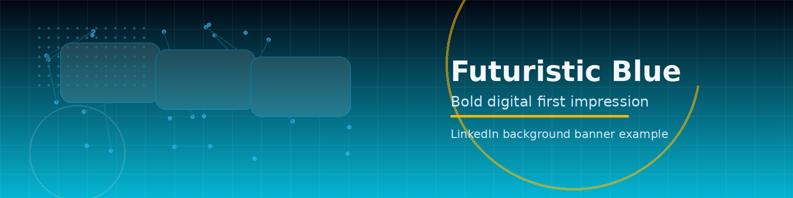 Futuristic Blue Banner LinkedIn background banner example
