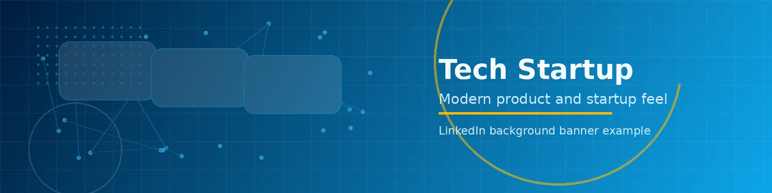 Tech Startup Banner LinkedIn background banner example